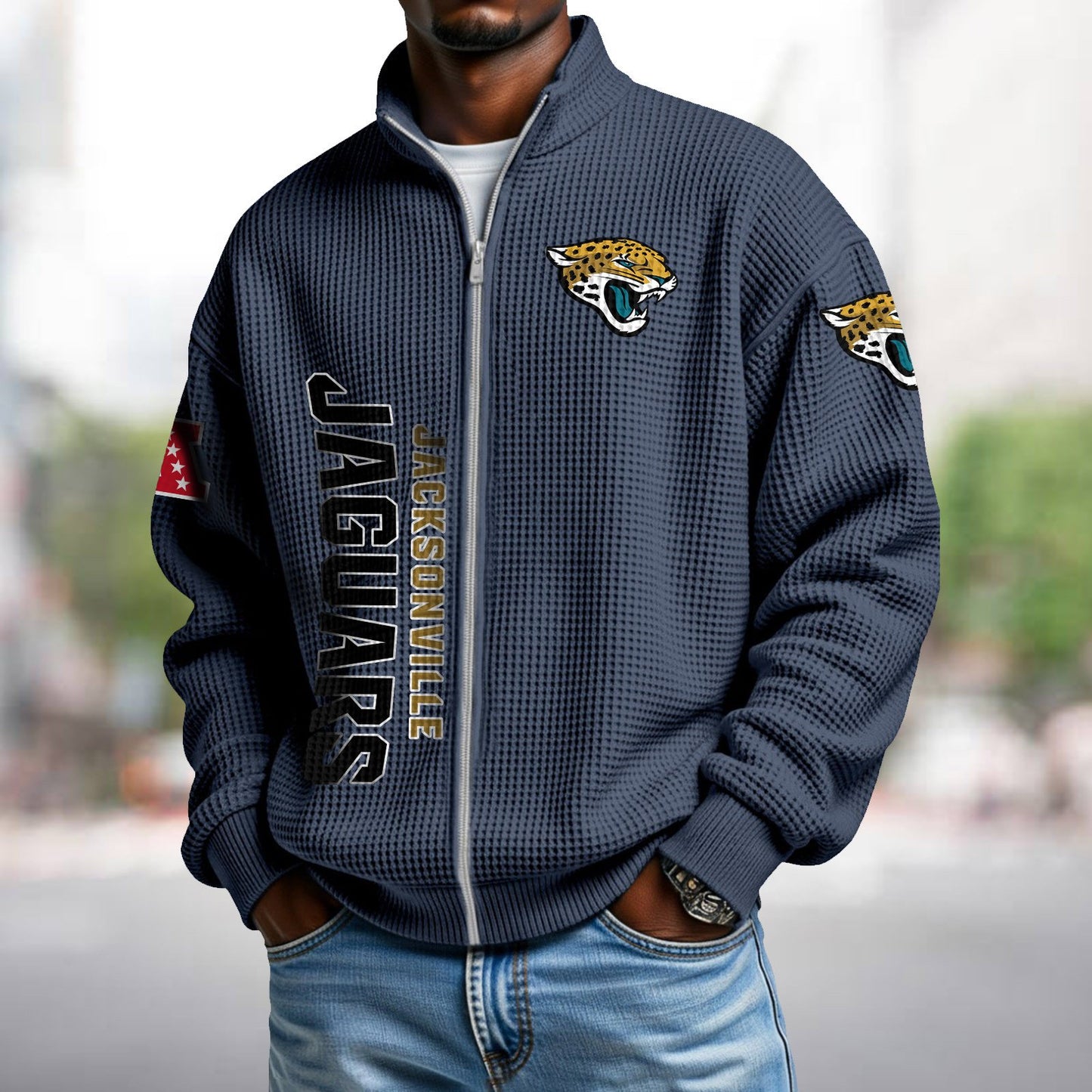 JAC x NFL Waffle Zip-Up Sweatshirt DATND TANTD