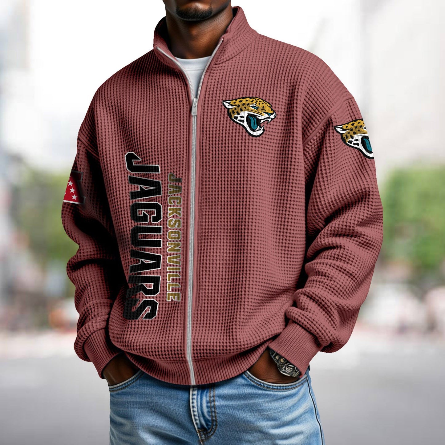 JAC x NFL Waffle Zip-Up Sweatshirt DATND TANTD