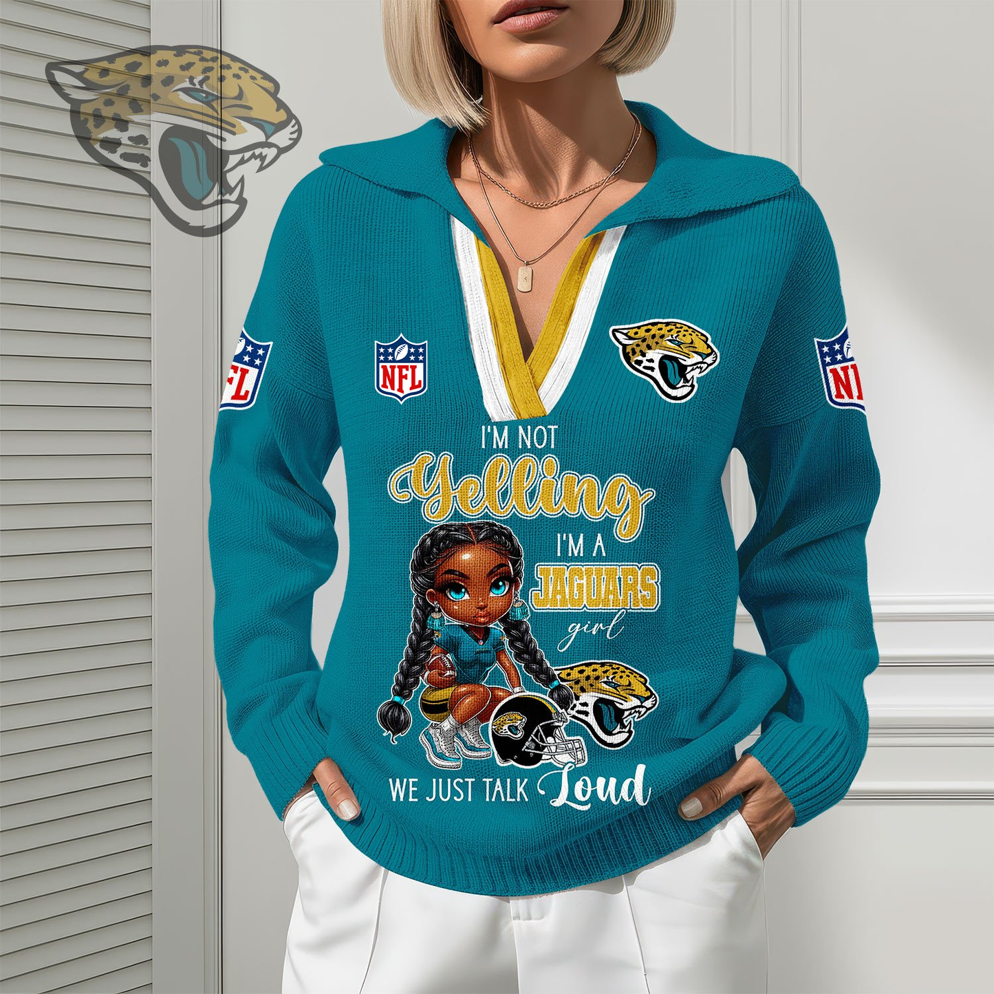 JJ Premium NFL Fan Classic Knit Pullover DDT CTND