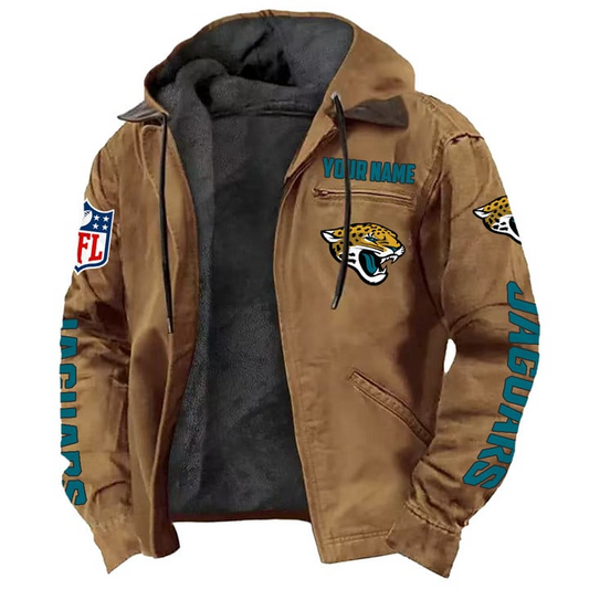 Jacksonville Jaguars Hooded Cardigan Jacket  V1 NAK
