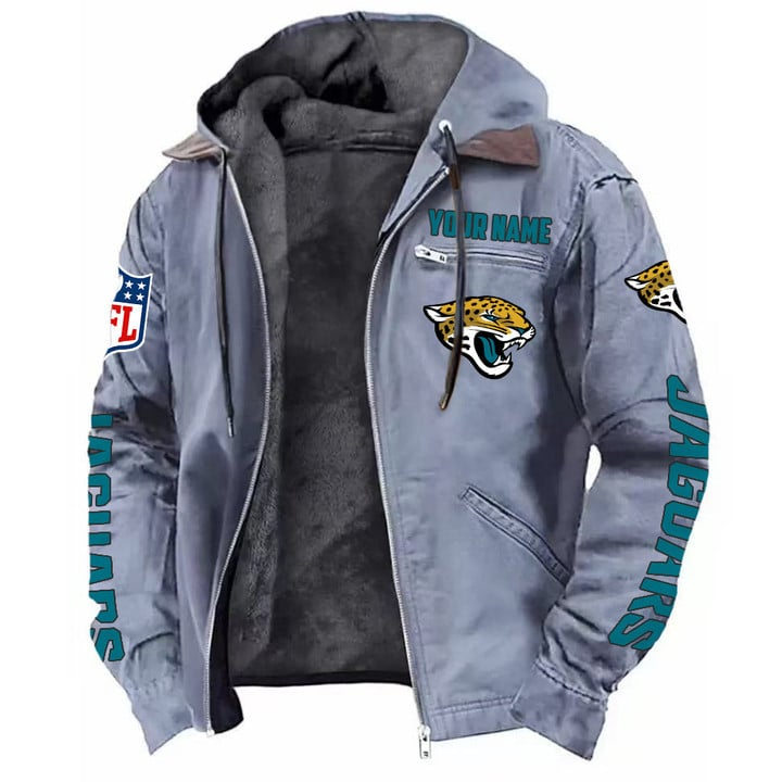 Jacksonville Jaguars Hooded Cardigan Jacket  V1 NAK