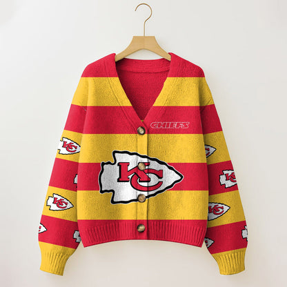 KC x NFL Cardigan Sweatshirt With Button  DatND DVT