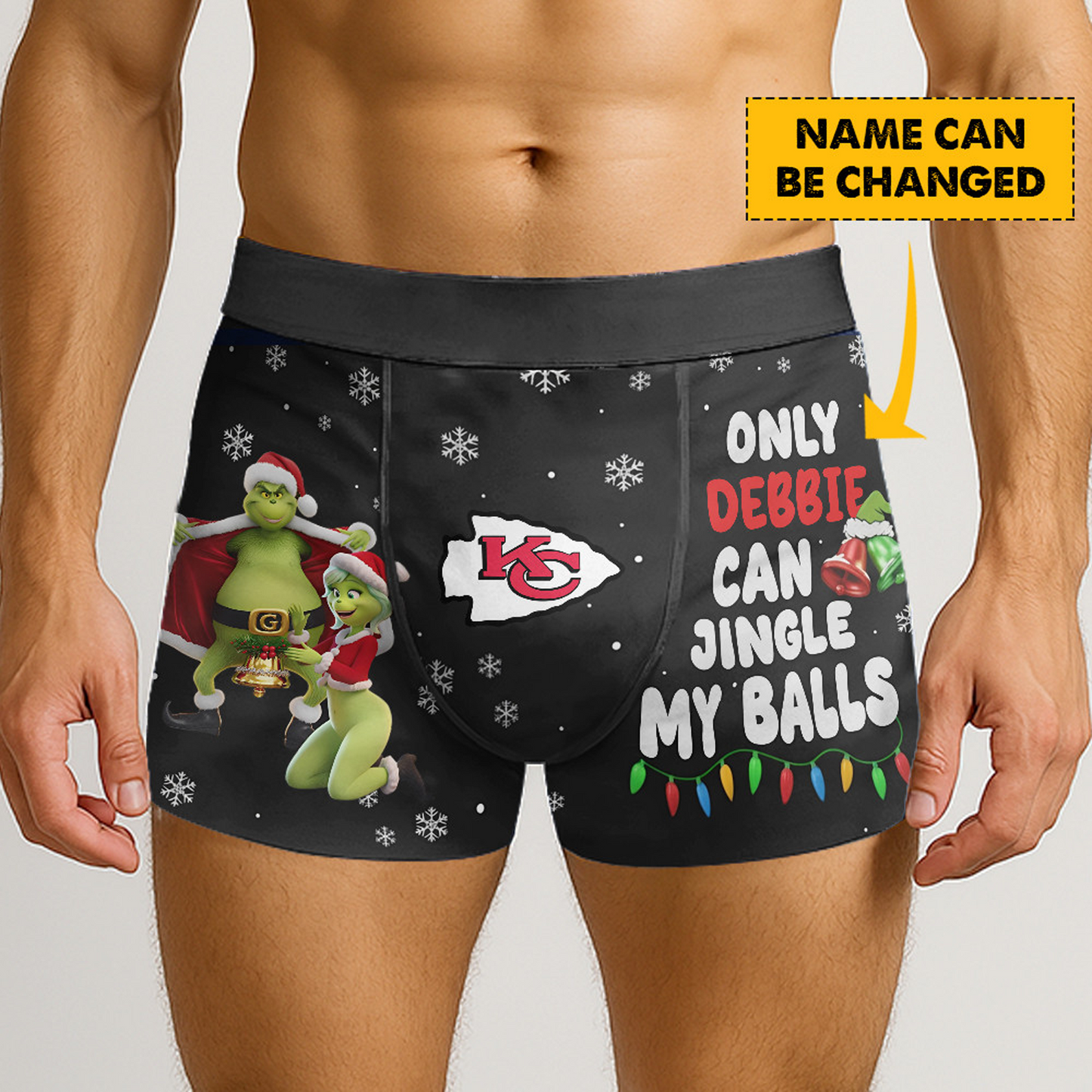 KC x NFL Funny Grinch Men Boxers Personalized Any Name DatND DVT