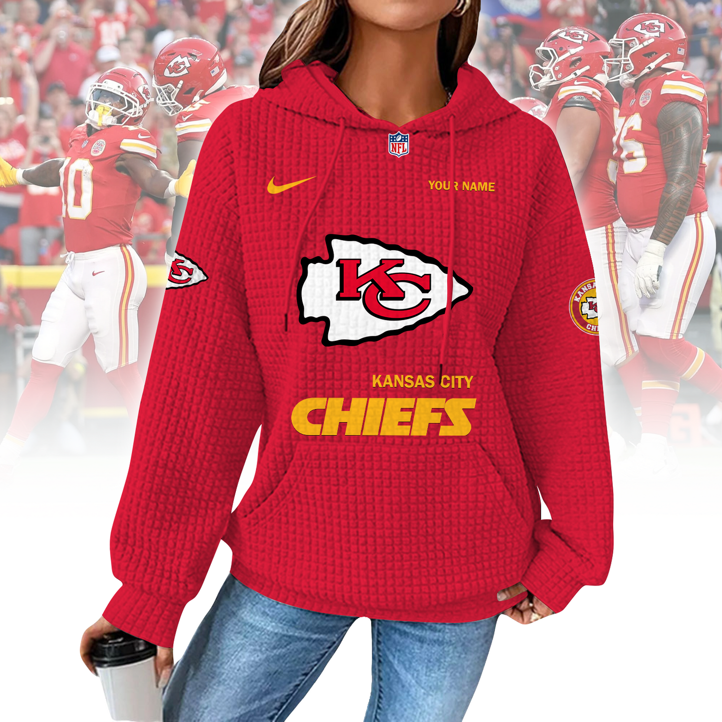 KC x NFL Waffle Hoodie  0310 DatND DVT