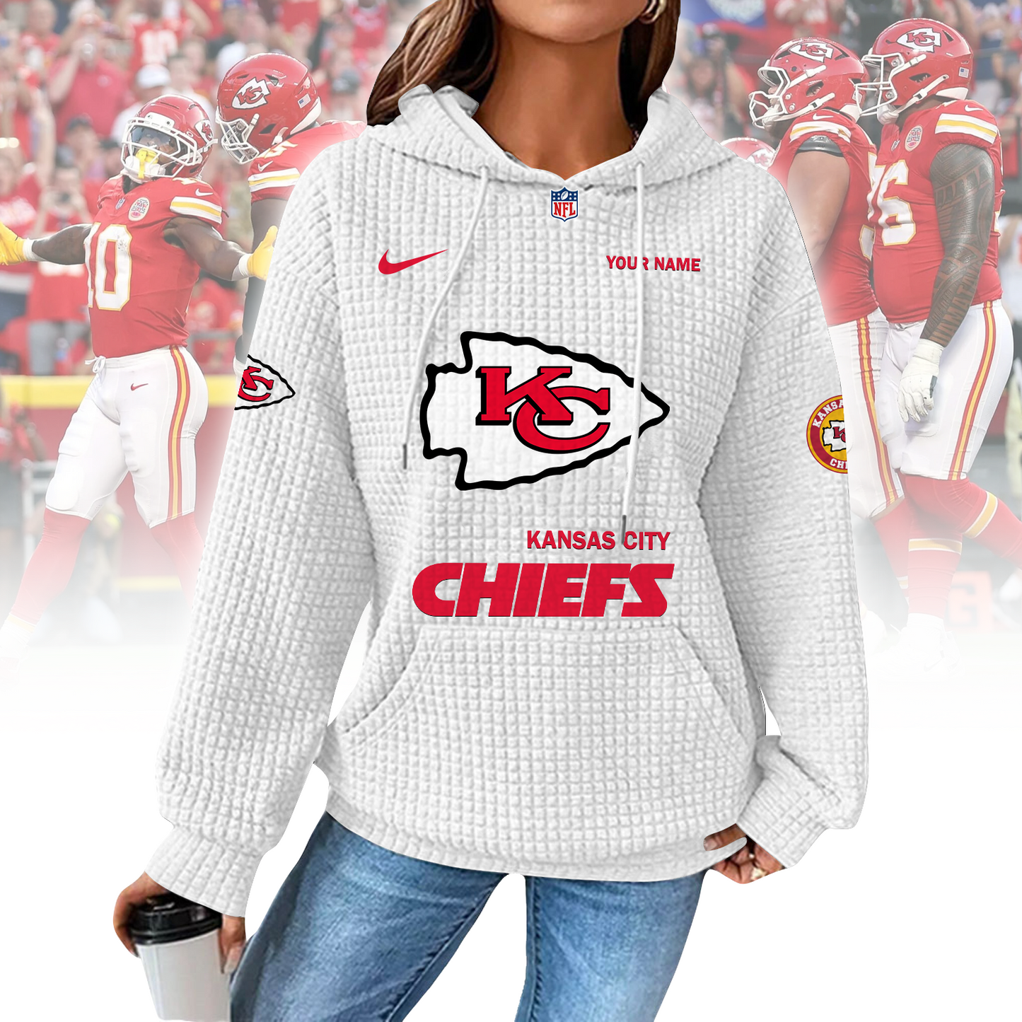 KC x NFL Waffle Hoodie  0310 DatND DVT