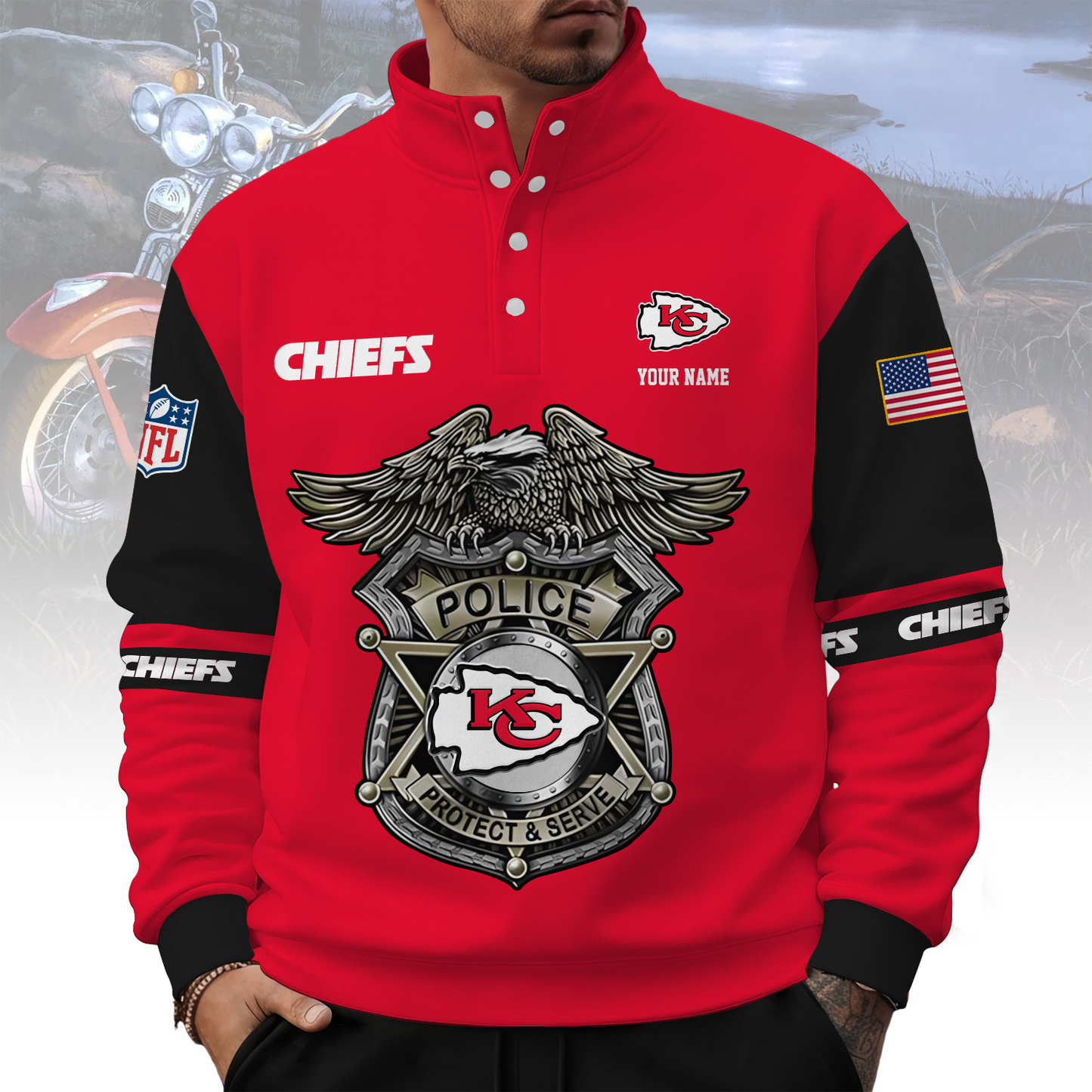 KC x NFL Western Style Sweater With Buckles DatND ThuongNH