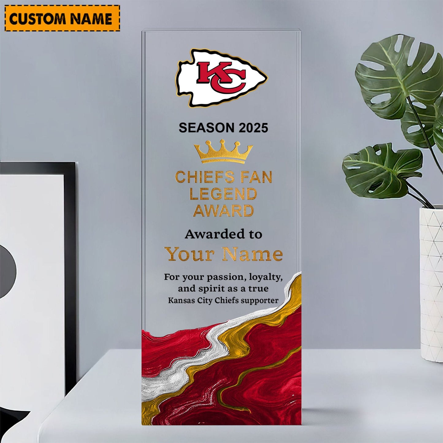 KCC NFL Personalized Acrylic Award Plaque Funny Christmas Gift For Family DDT NTL