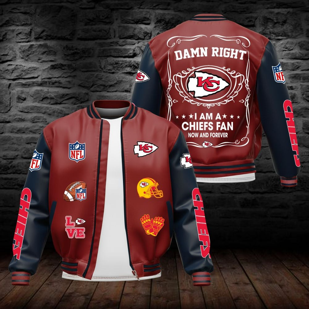 KCC NFL Premium Leather Bomber Jacket DDT HLPHUONG