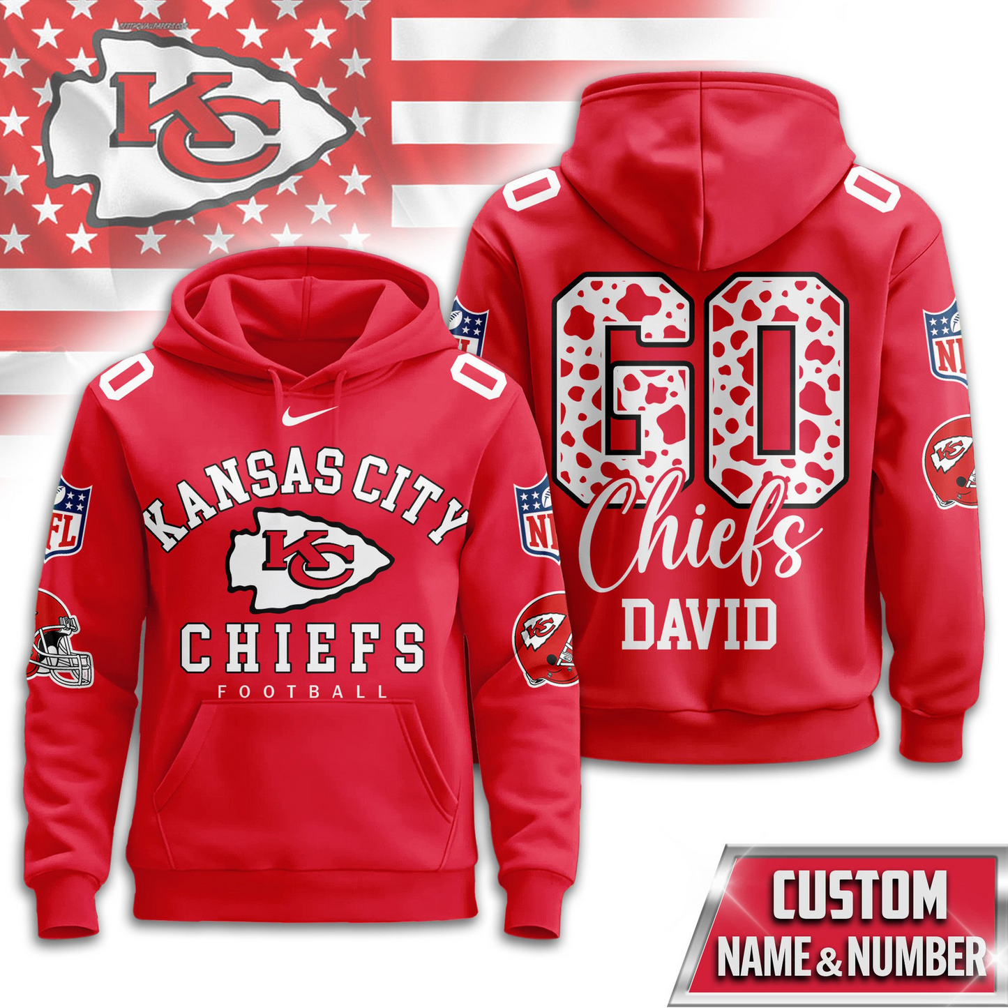 KCC Premium NFL Custom Game Day Hoodie DDT NTL