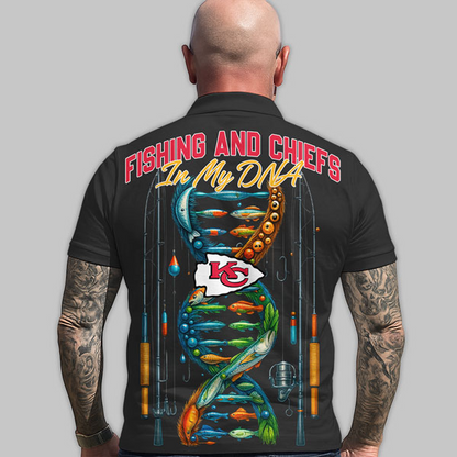 KCC Premium NFL Fishing In My DNA Polo Shirt DDT CTND