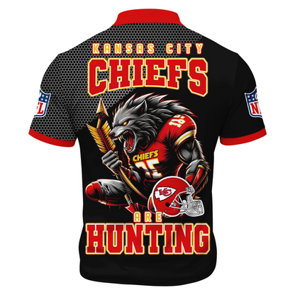 KCC Premium NFL Game Day Polo With Zipper Shirt DDT NTL