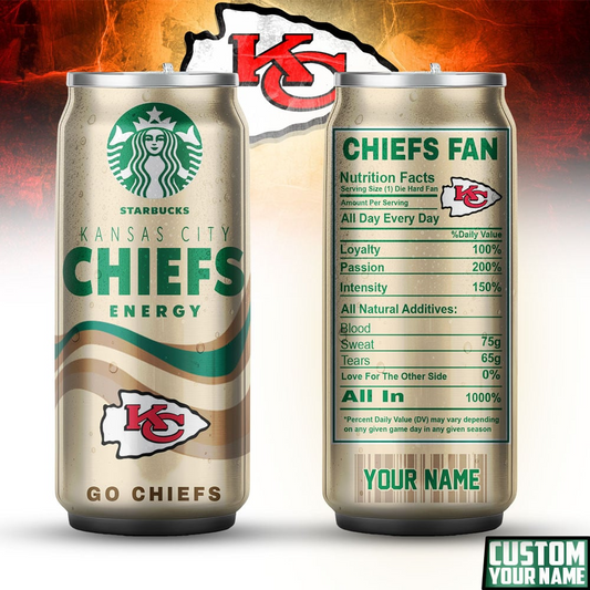 KCC Premium NFL Starbucks Energy Can Tumbler DDT  NTL