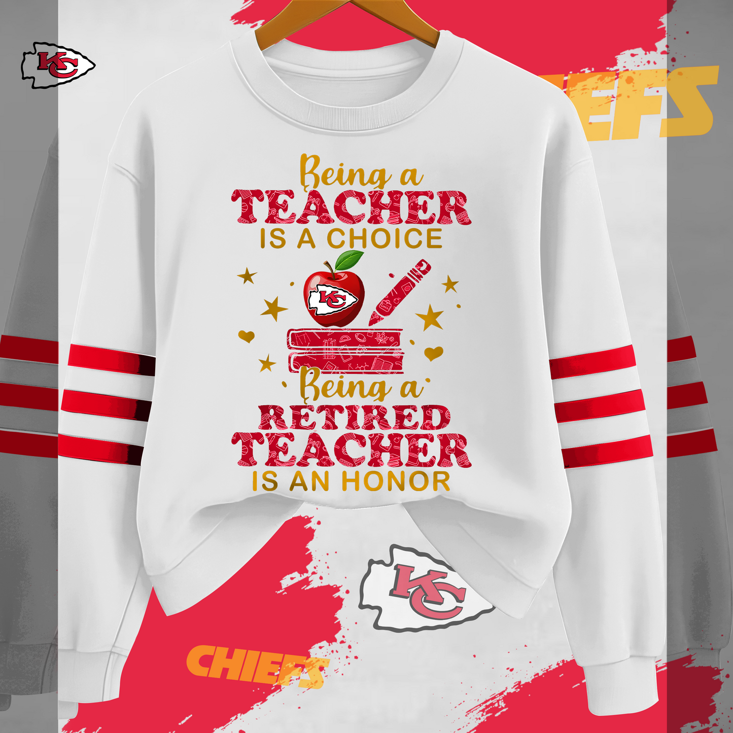 KCC Premium NFL Teacher Honor 3D Sweatshirt DDT HLPHUONG