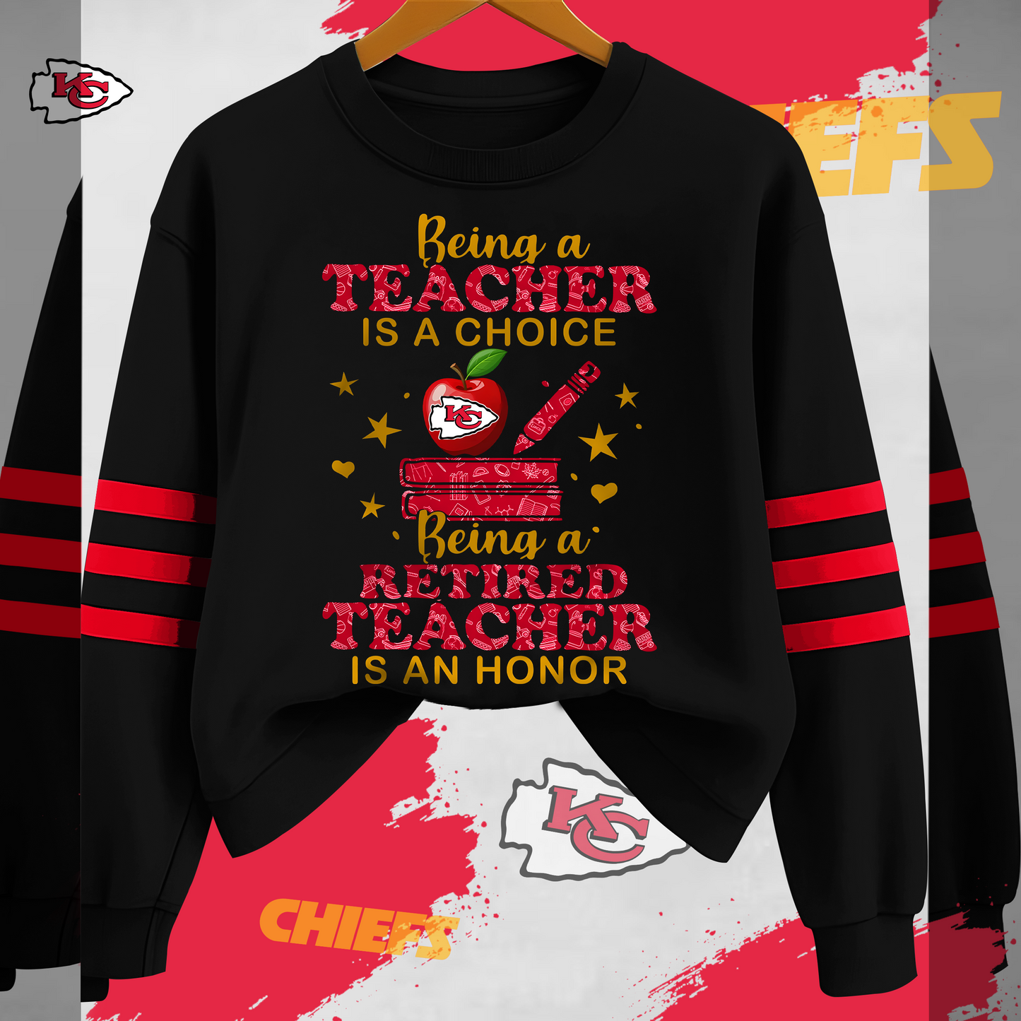 KCC Premium NFL Teacher Honor 3D Sweatshirt DDT HLPHUONG