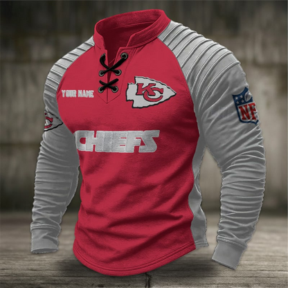 KCC x NFL Men Stand Collar Long Sleeve Top DDT  CTND