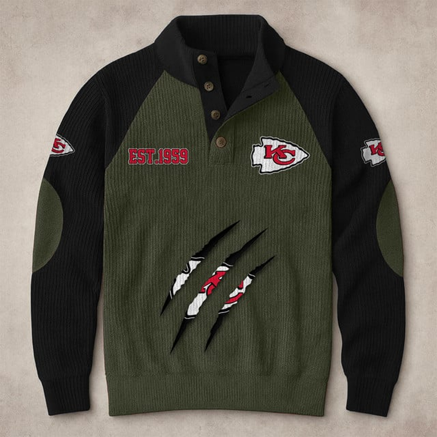 KC X NFL corduroy colorblock long sleeves V1 NAK THUONGNH