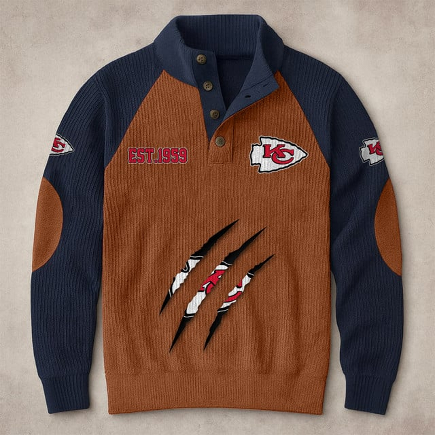 KC X NFL corduroy colorblock long sleeves V1 NAK THUONGNH