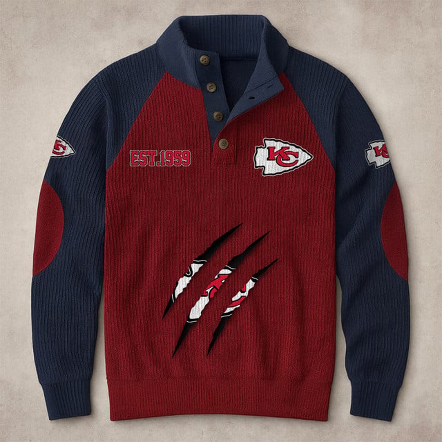 KC X NFL corduroy colorblock long sleeves V1 NAK THUONGNH