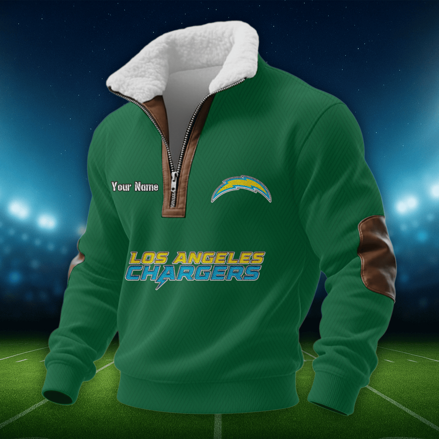 LAC NFL Men Fur Collar Sweatshirt DDT CTND
