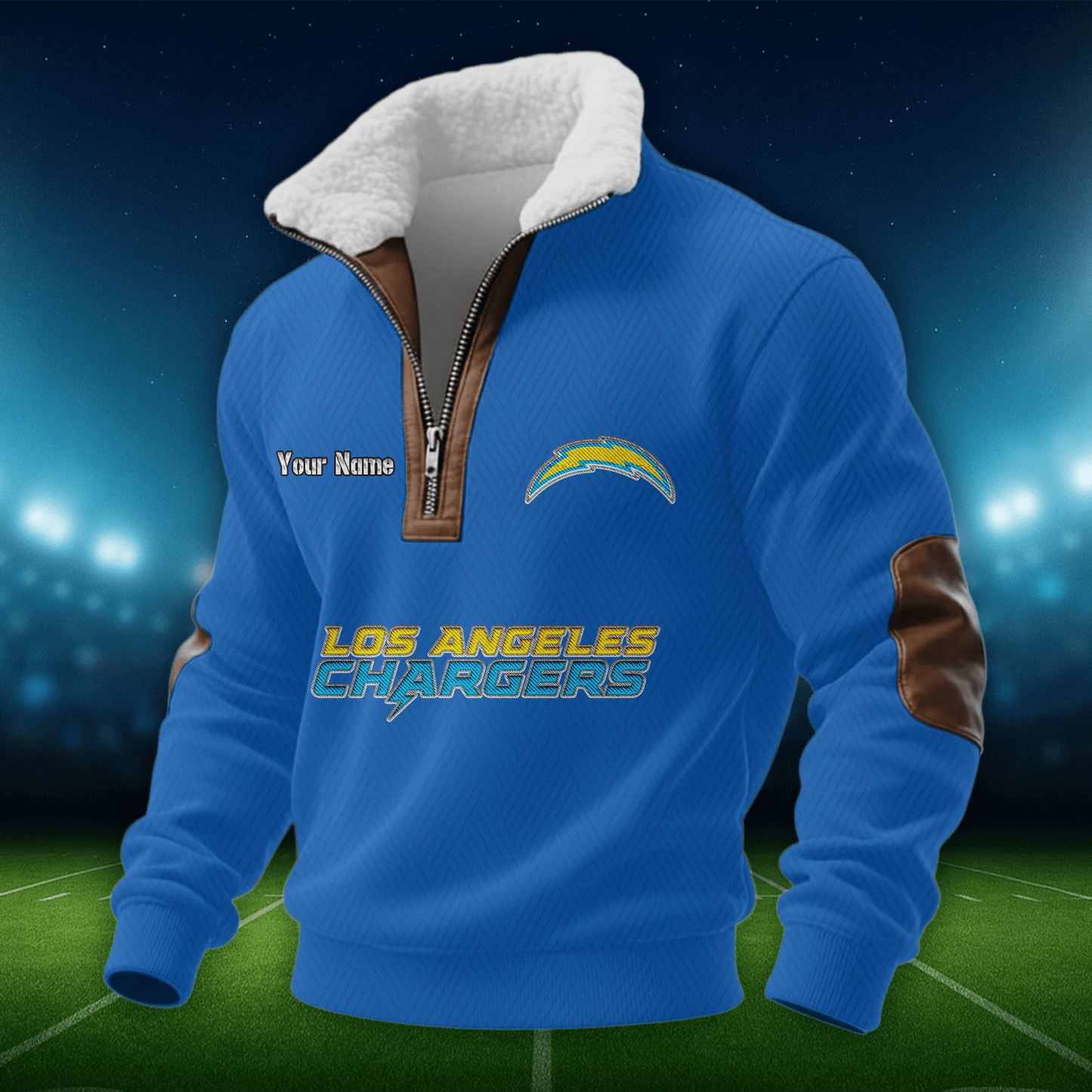 LAC NFL Men Fur Collar Sweatshirt DDT CTND