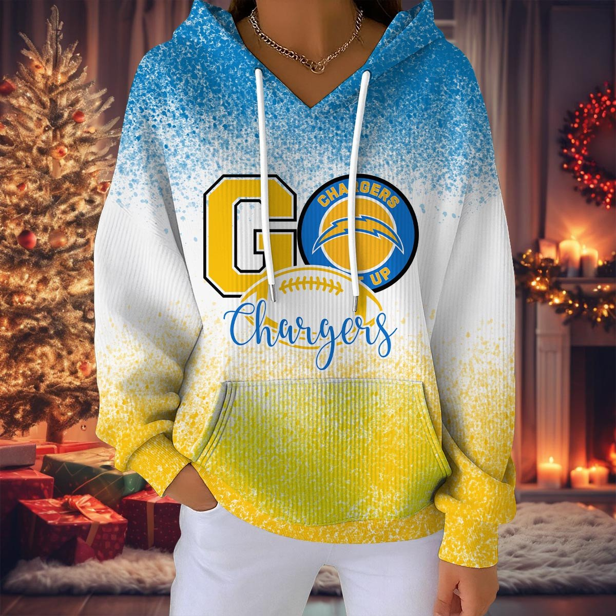 LAC NFL Women Hooded Sweatshirt DDT NTL