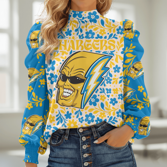 LAC NFL Women Puff Sleeve Blouse DDT NTL