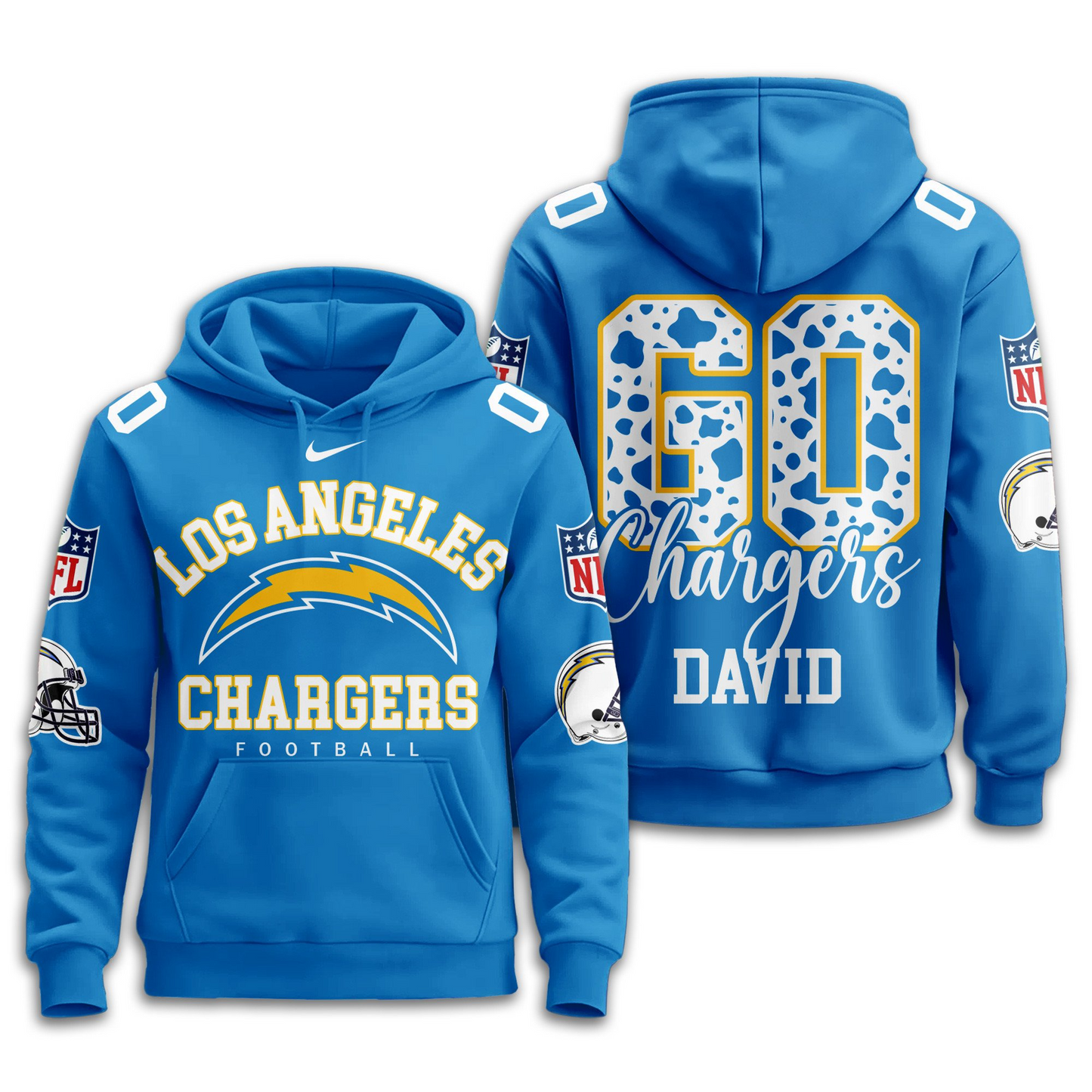 LAC Premium NFL Custom Game Day Hoodie DDT NTL