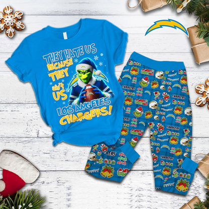 LAC Premium NFL They Ain't Us Grinch Pajamas Set DDT CTND