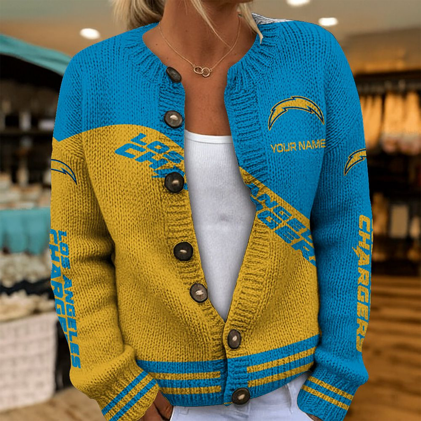 LAC x NFL Knitted Cardigan DATND TANTD