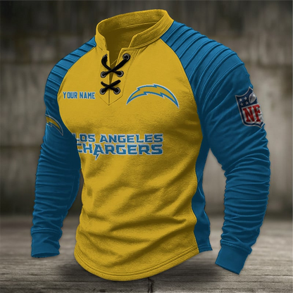 LAC x NFL Men Stand Collar Long Sleeve Top DDT  CTND