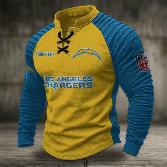 LAC x NFL Men Stand Collar Long Sleeve Top DDT  CTND