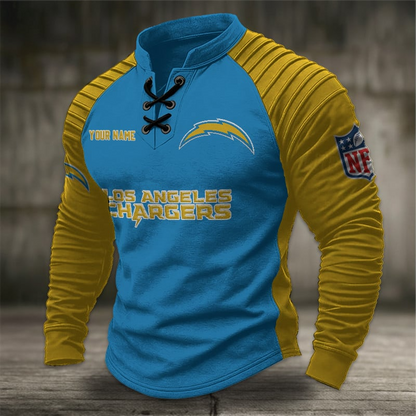 LAC x NFL Men Stand Collar Long Sleeve Top DDT  CTND