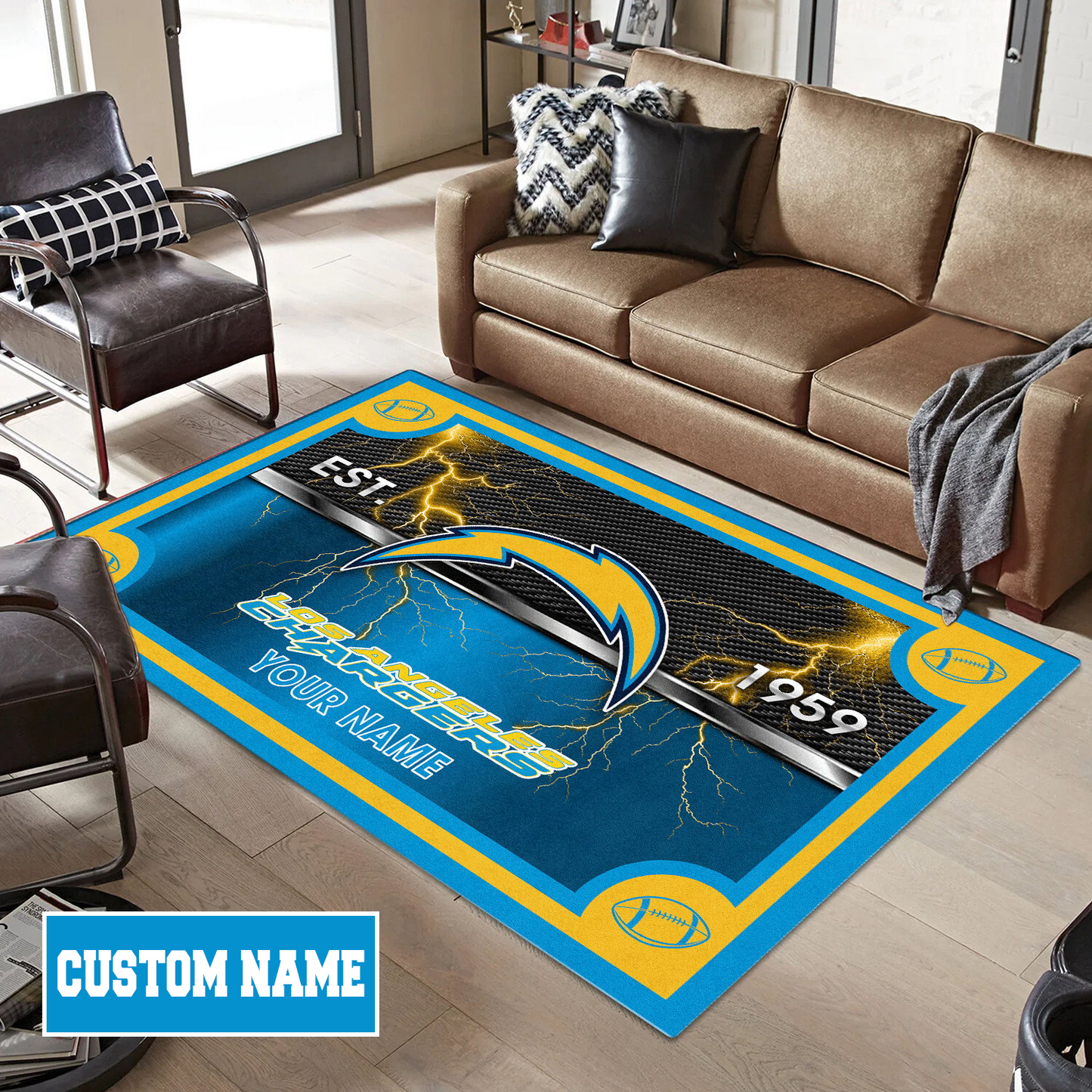 LAC x NFL Rug DATND TANTD