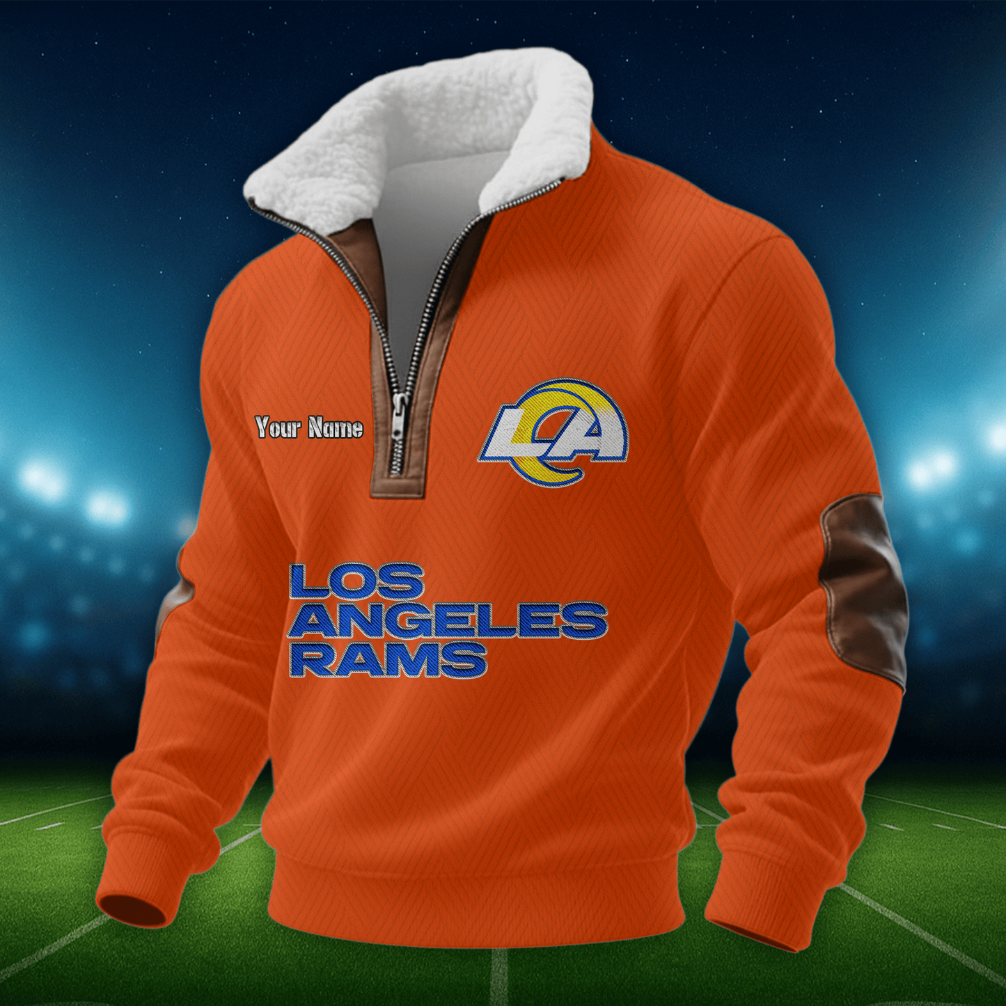 LAR NFL Men Fur Collar Sweatshirt DDT CTND