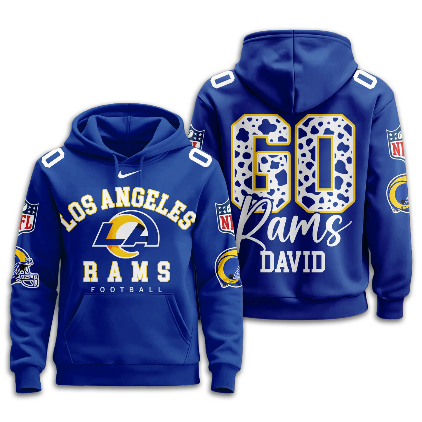 LAR Premium NFL Custom Game Day Hoodie DDT NTL
