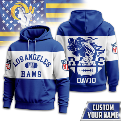 LAR Premium NFL Touchdown Spirit Personalized Hoodie DDT CTND