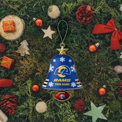LAR x NFL Christmas Bell Ornament Custom Any Name DatND DVT