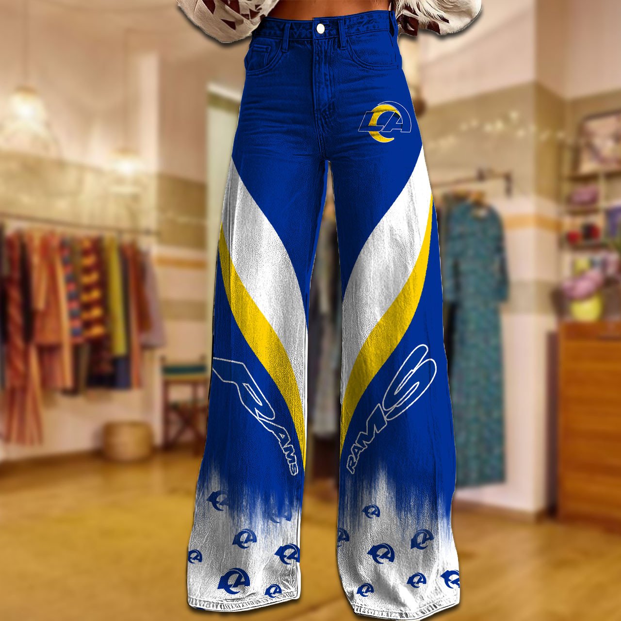 LAR x NFL Women's Casual Wide Leg Pants DATND TANTD 281025