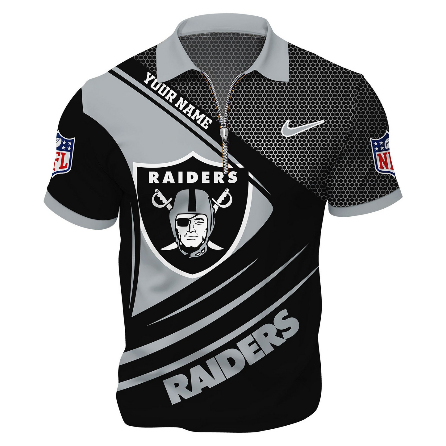 LVR Premium NFL Game Day Polo With Zipper Shirt DDT NTL