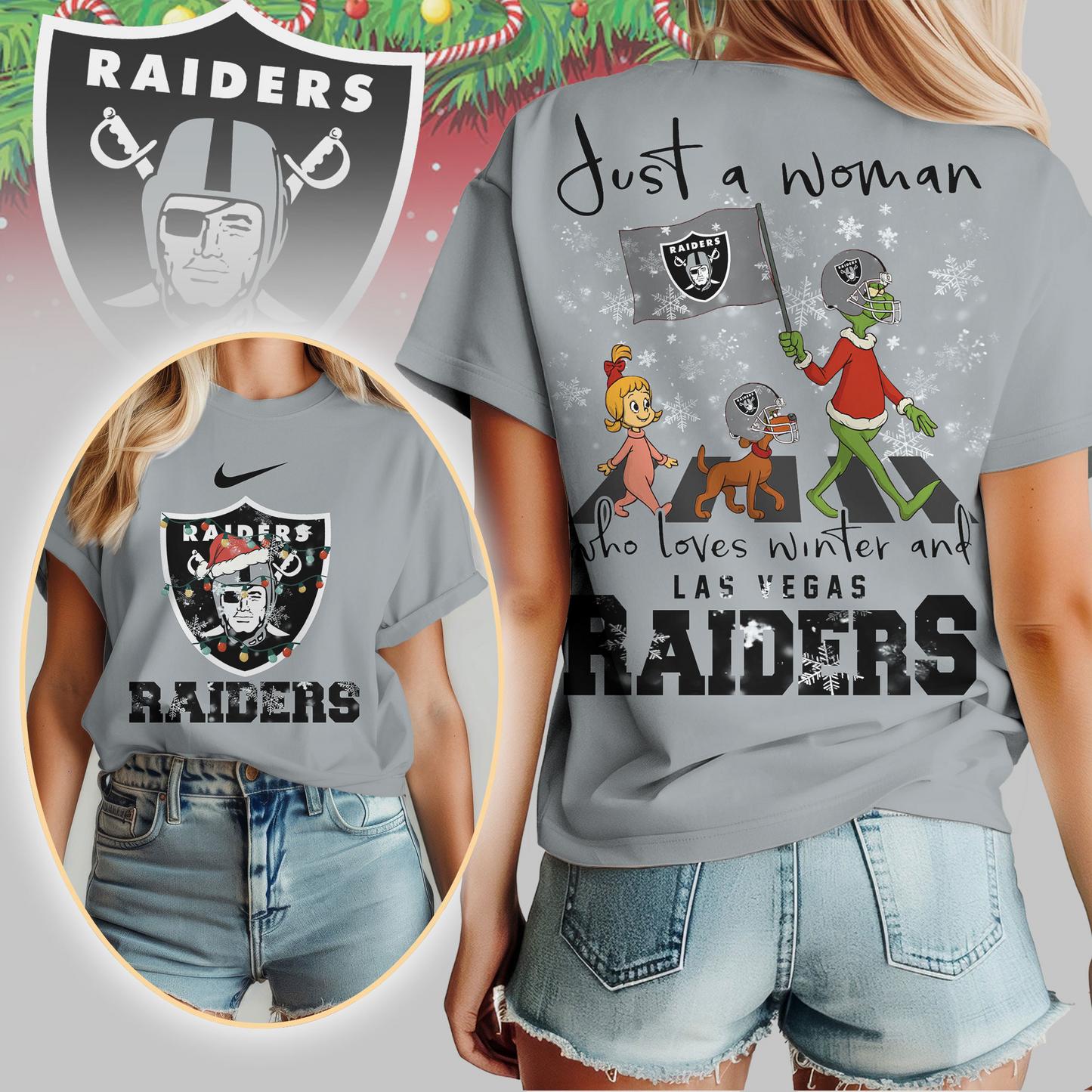 LVR Premium NFL Just A Woman Who Loves Winter 3D Shirt DDT CTND