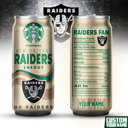 LVR Premium NFL Starbucks Energy Can Tumbler DDT  NTL