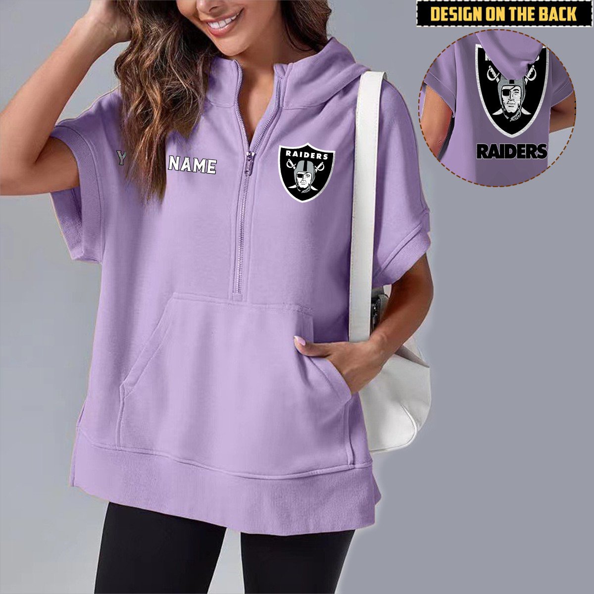 LVR x NFL Short Sleeve Zip Hoodie DATND TANTD