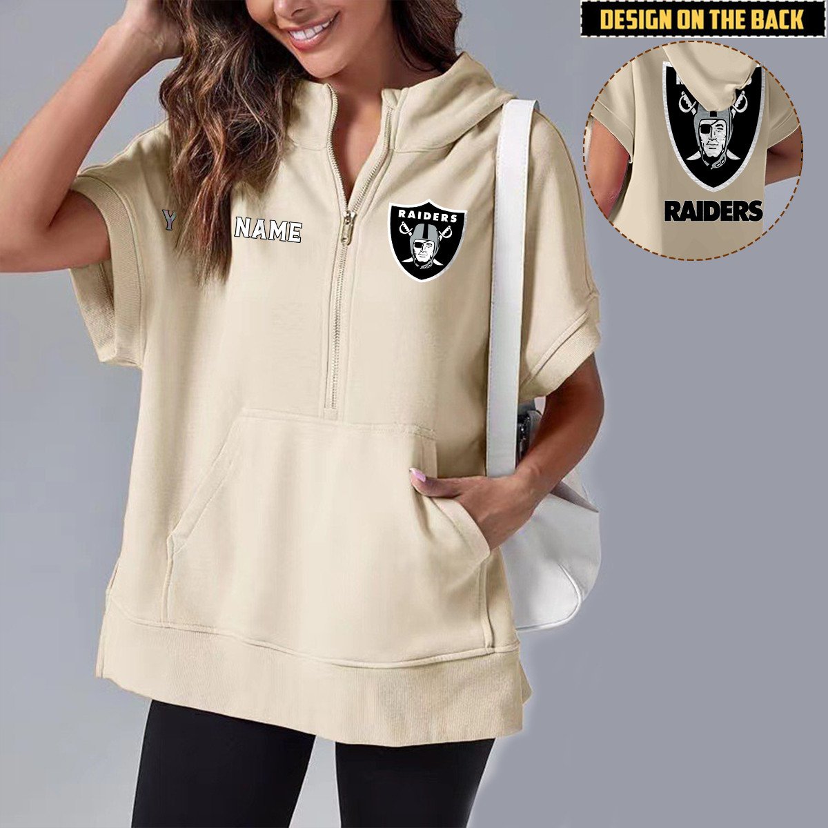 LVR x NFL Short Sleeve Zip Hoodie DATND TANTD