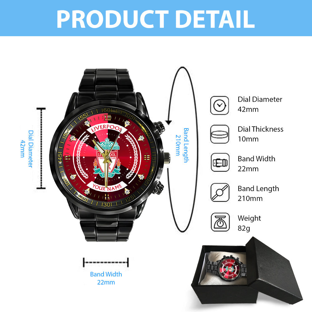 LIV Black Stainless Steel Watch NDD