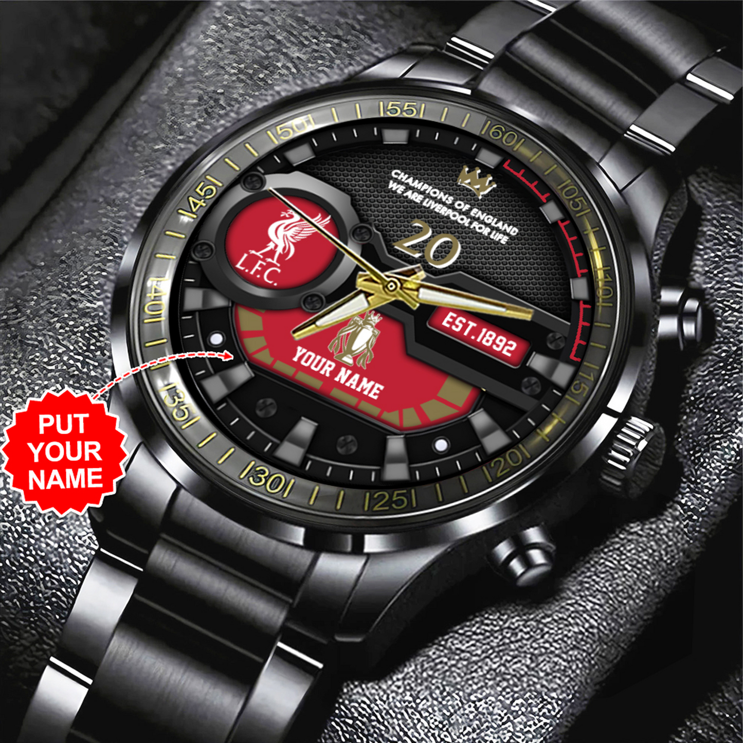 LIV Black Stainless Steel Watch V2 NDD