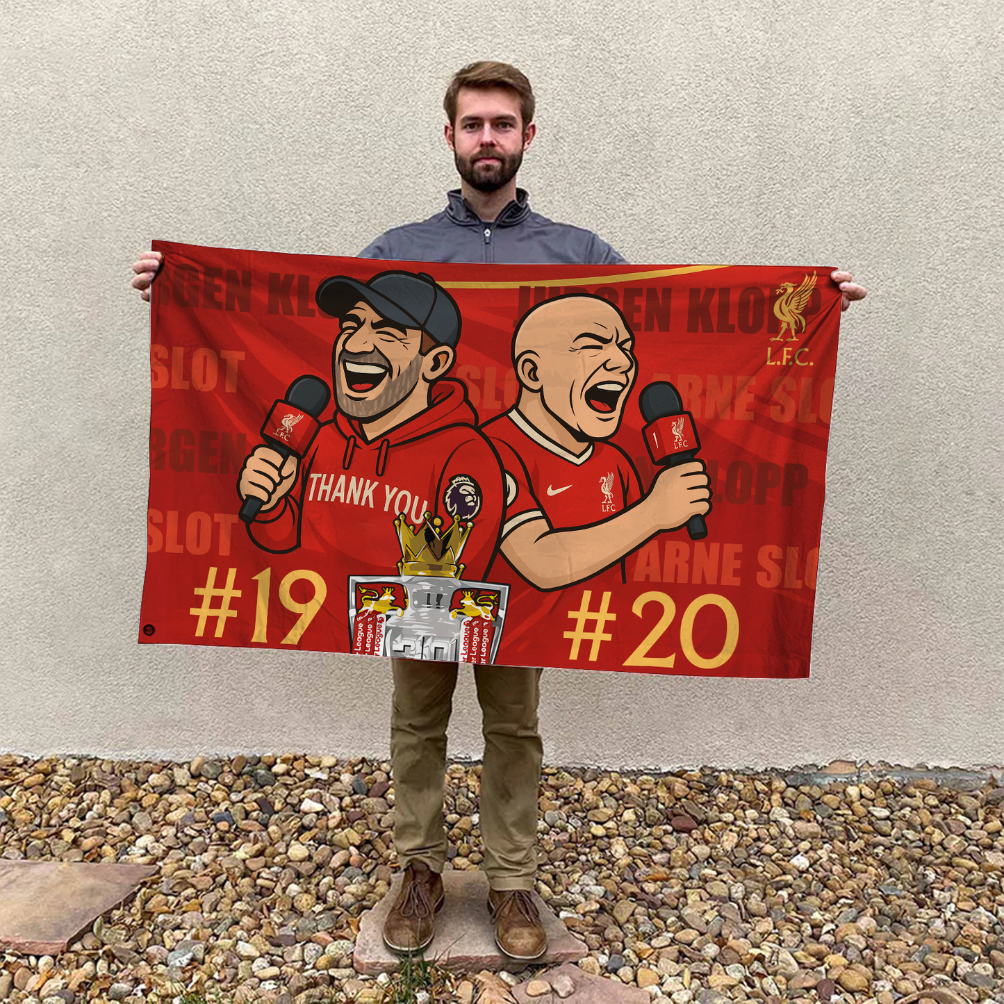 LIV Jurgen Klopp x Arne Slot House Flag NDD DVT