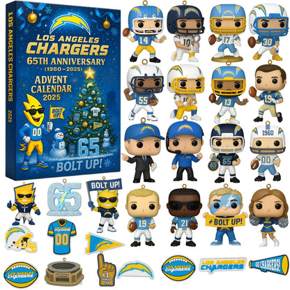DISCOUNT 60% Los Angeles Chargers 65th Anniversary Advent Calendar 2025 BQH