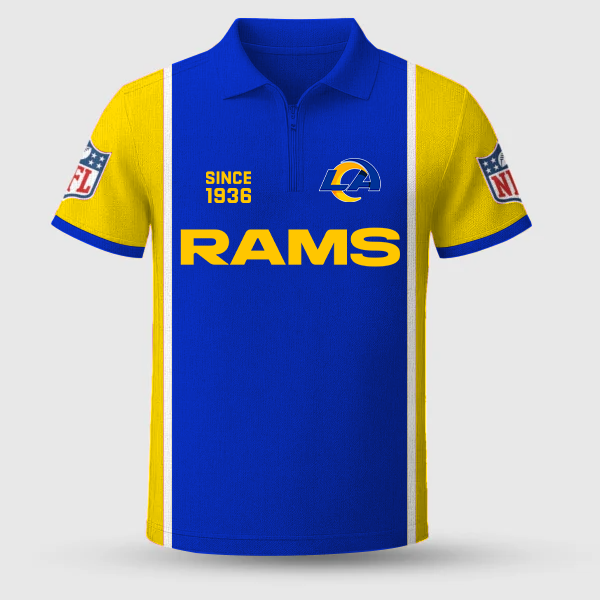 LAR Premium NFL V2 Combo Polo And Shorts DDT TTV