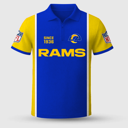 LAR Premium NFL V2 Combo Polo And Shorts DDT TTV