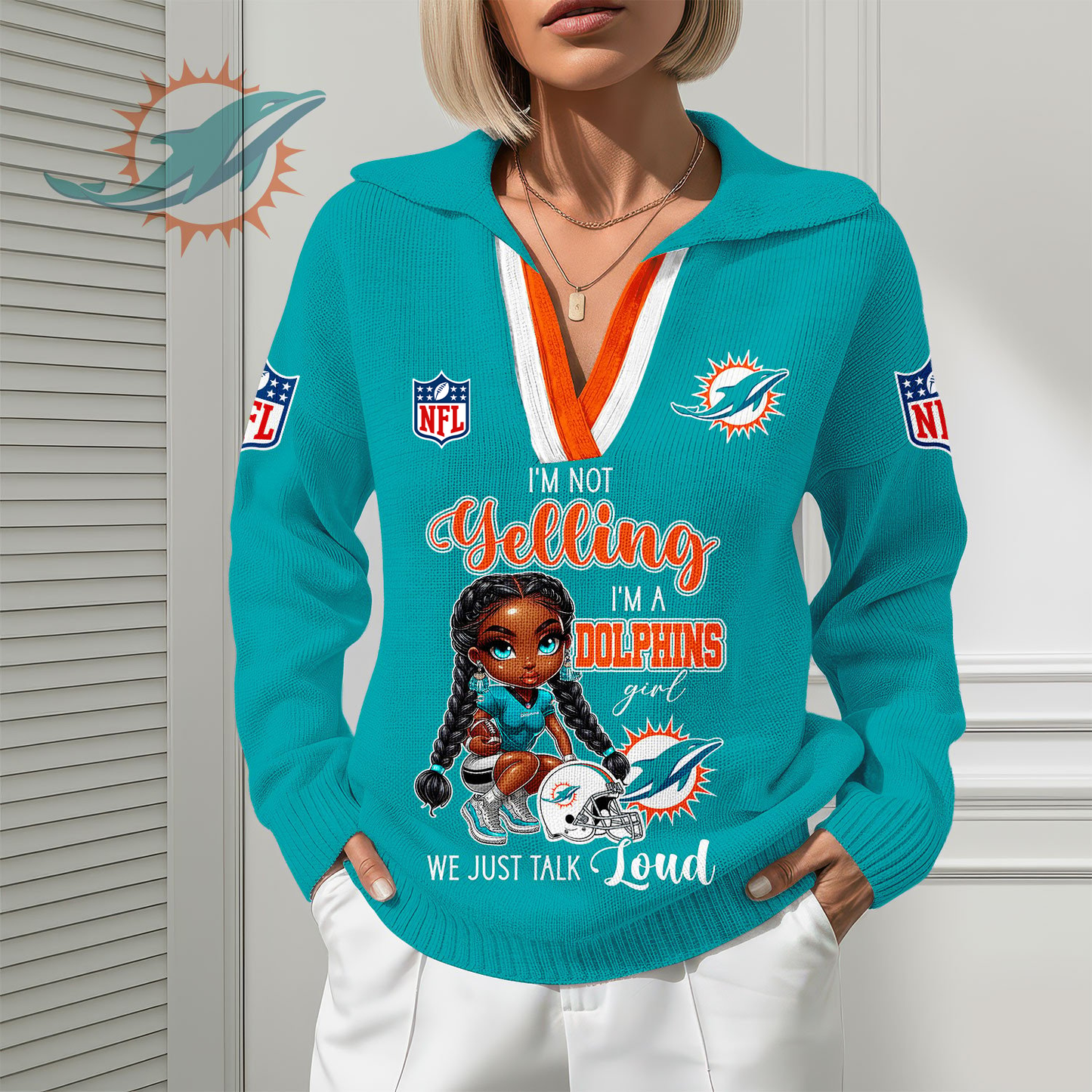 MD Premium NFL Fan Classic Knit Pullover DDT CTND